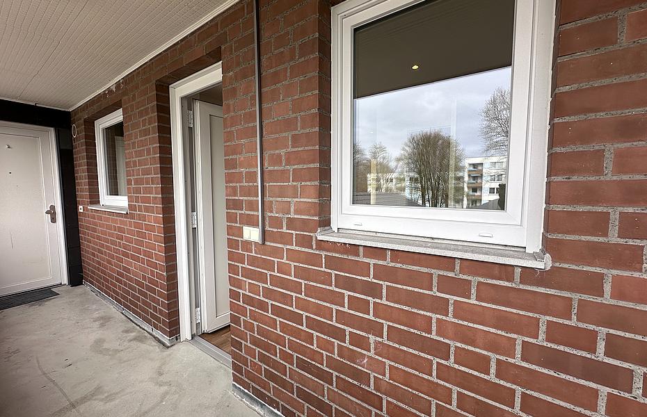 Laubengang und Eingang zu der Wohnung