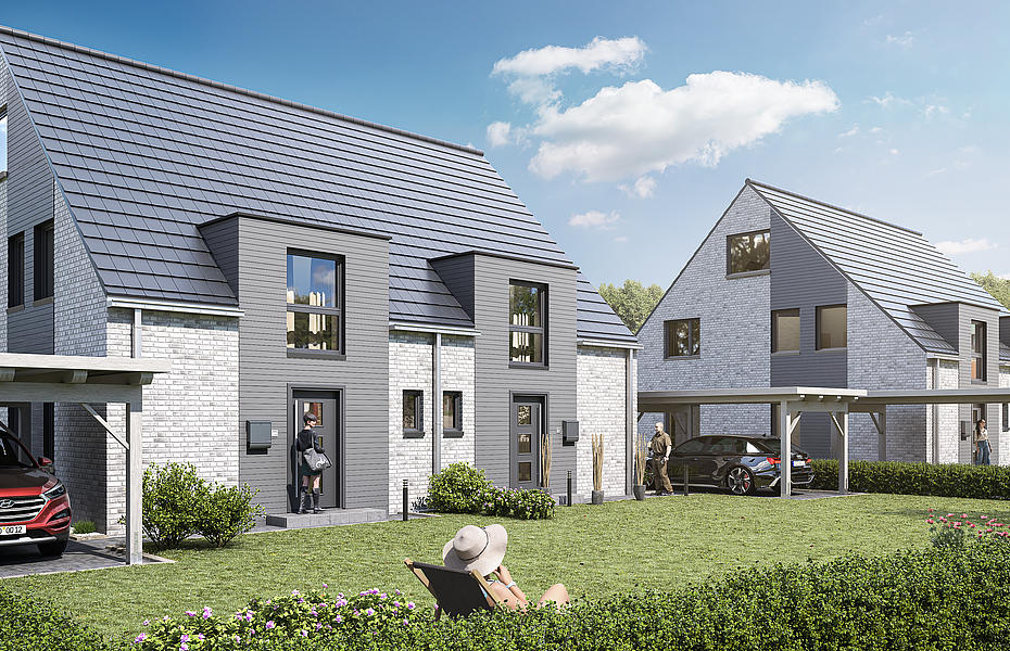 Hausansicht (Haustür) 